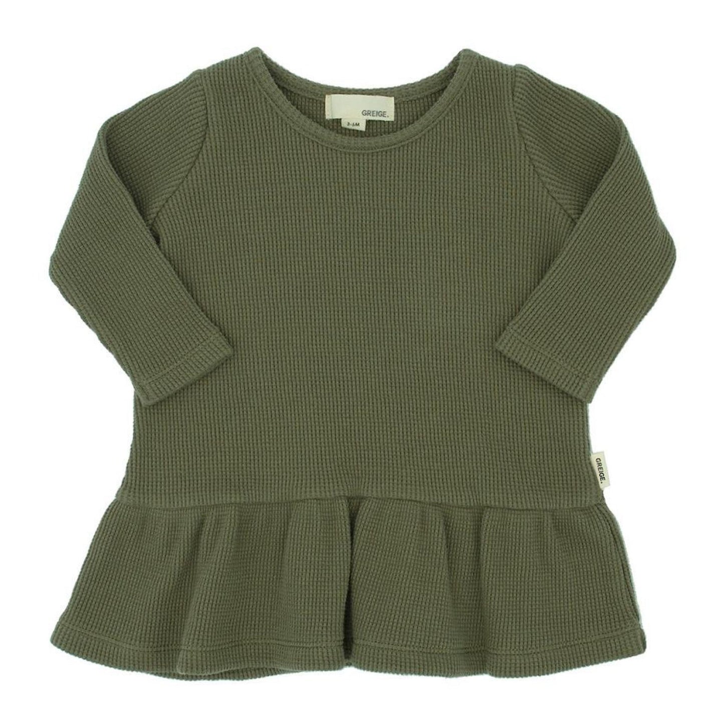 Greige Peplum Tee