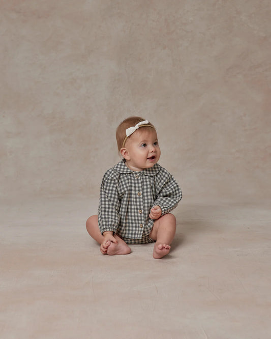 Rylee and cru Nellie top gingham 12-18m