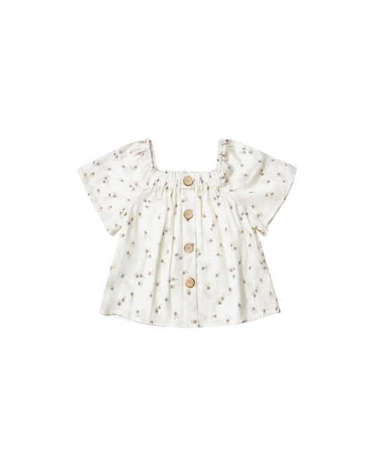 Rylee and cru blue daisy top